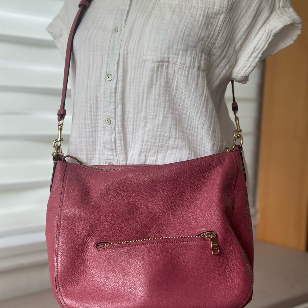Coach Rose Leather Shoulder Bag - Picture 4 of 7
